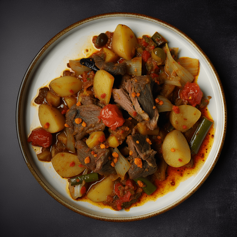 Palestinian Spiced Lamb Vegetable Medley Recipe