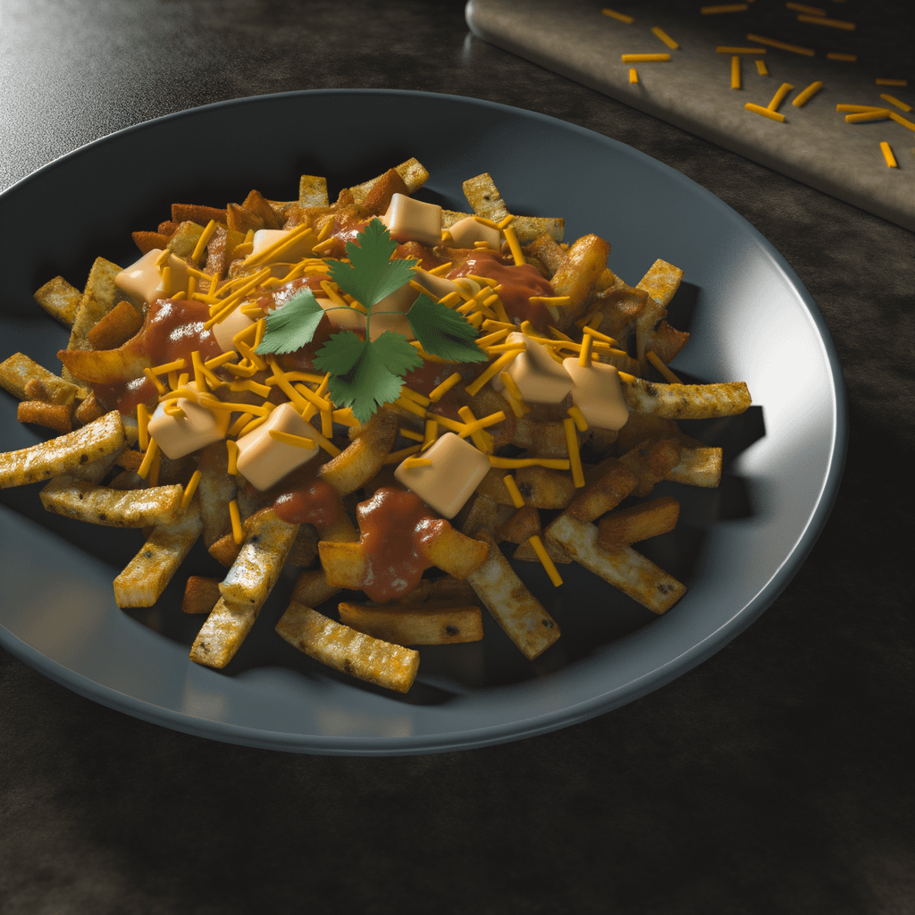 Mexican Twist On Classic Poutine With Spicy Gravy